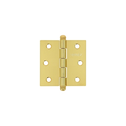 [43231] Bisagra cuadrada 2-1/2', latonado, cabeza redonda, HERMEX BC-251R