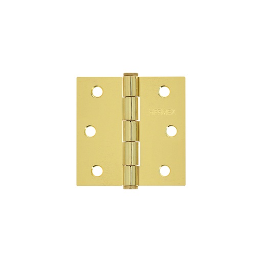 [43236] Bisagra cuadrada 2-1/2', latonado, cabeza plana, HERMEX BC-251P