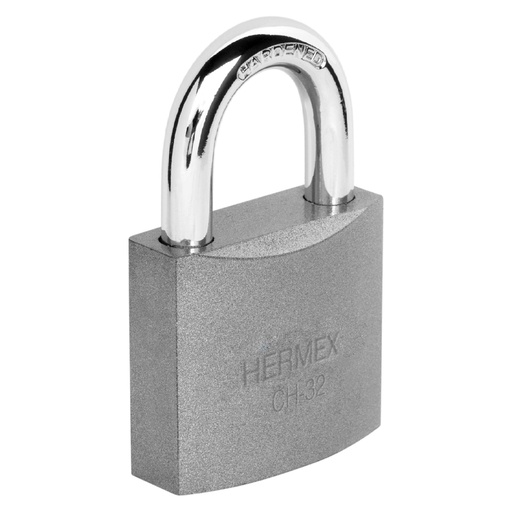 [43792] Candado de hierro 32 mm, gancho corto en blíster, HERMEX CHB-32