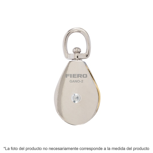 [44113] Garrucha para noria giratoria 3/4' sencilla niquelada, FIERO GANO-3/4