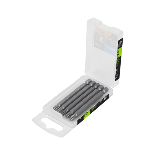 [12153] Estuche con 5 puntas de cruz PH2 largo 3', Truper Expert PUDE-1302