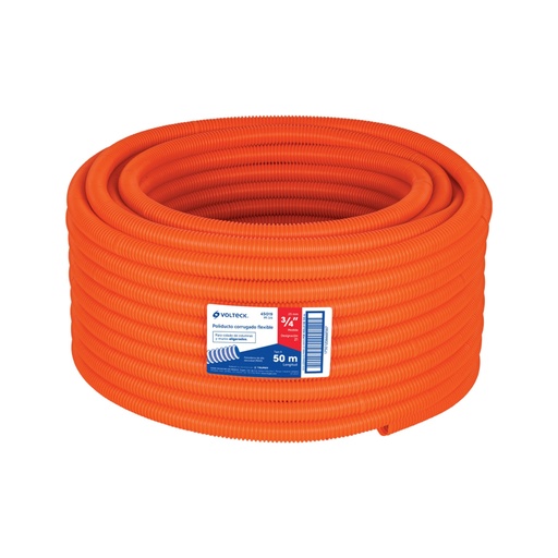 [45019] Metro de poliducto 3/4' corrugado flex. s/guía, rollo 50 m PF-3/4
