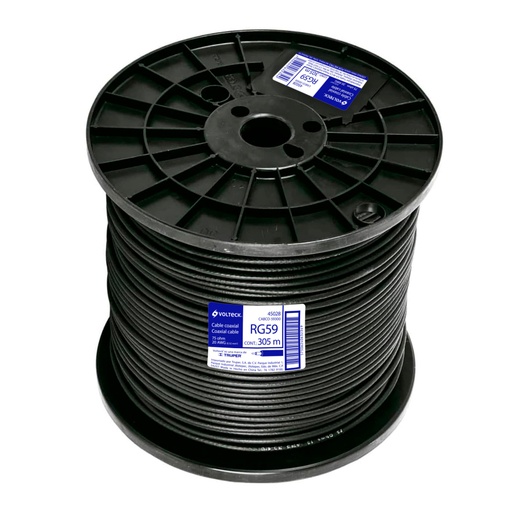 [45028] Metro de cable coaxial RG59 en carrete de 305 m, VOLTECK CABCO-59300