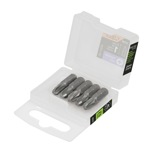 [12159] Estuche con 5 puntas pozidriv PZ3 largo 1', TRUPER EXPERT PUDE-2103