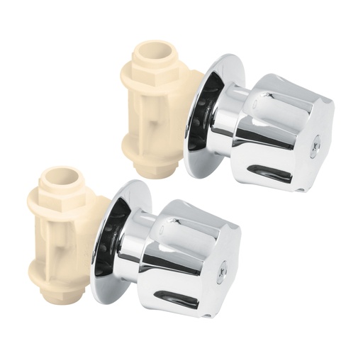 [45046] Juego de 2 llaves de empotrar CPVC 1/2' con maneral, FOSET CPVC-052