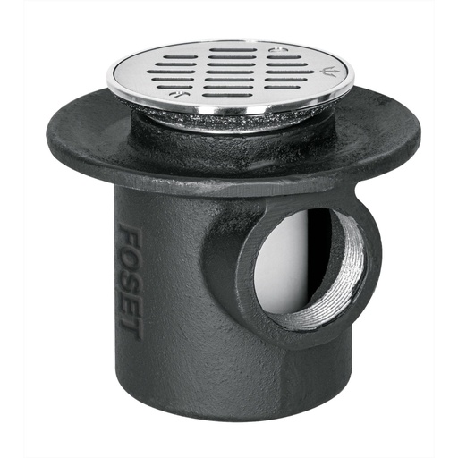 [45301] Coladera de hierro de una boca para piso, rejilla inox CO-23
