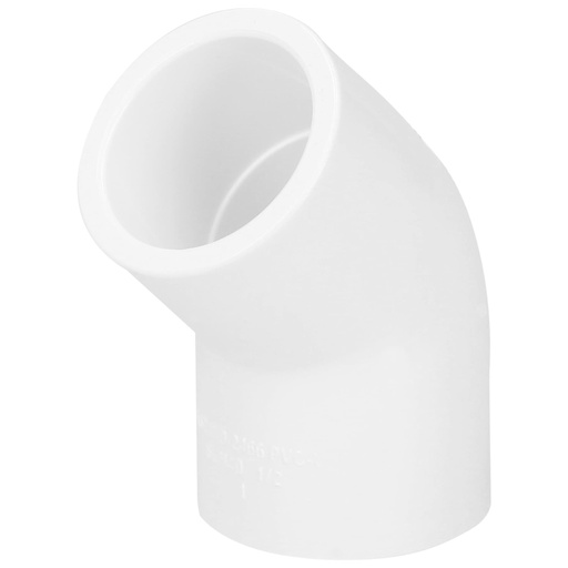 [45414] Codo 45° de PVC de 1/2', FOSET PVC-861