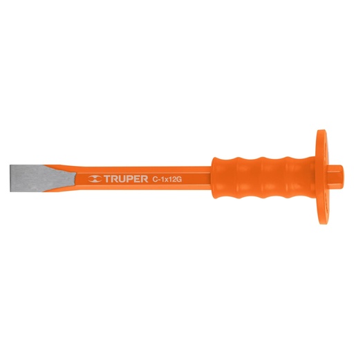 [12181] Cincel de corte frío 1 X 12' con grip, TRUPER C-1X12G