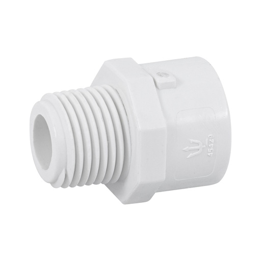 [45429] Adaptador macho de PVC de 1/2', FOSET PVC-611