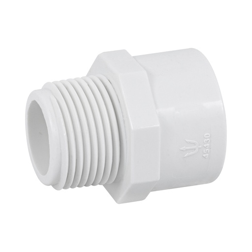 [45430] Adaptador macho de PVC de 3/4', FOSET PVC-612