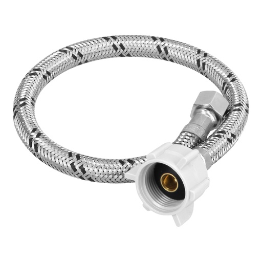 [45500] Manguera p/WC, acero inox, 3/8'x7/8', 40cm, plástico/latón FWC-P40XL