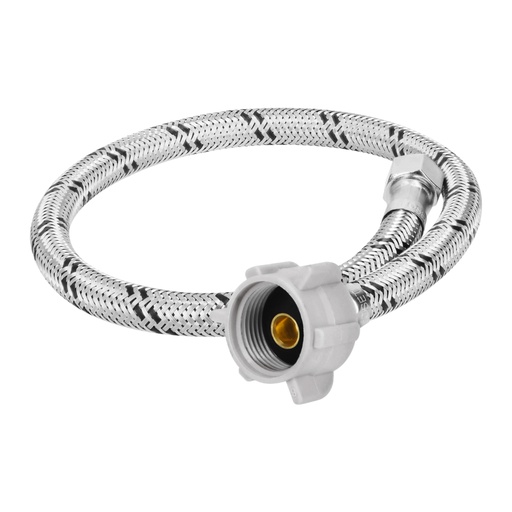 [45501] Manguera p/WC, acero inox, 3/8'x7/8', 50cm, plástico/latón FWC-P50XL