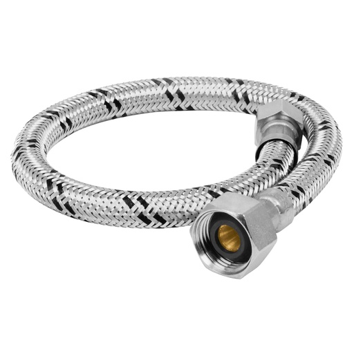 [45502] Manguera p/WC, acero inox, 3/8'x7/8', 40cm, latón/latón FWC-40XL