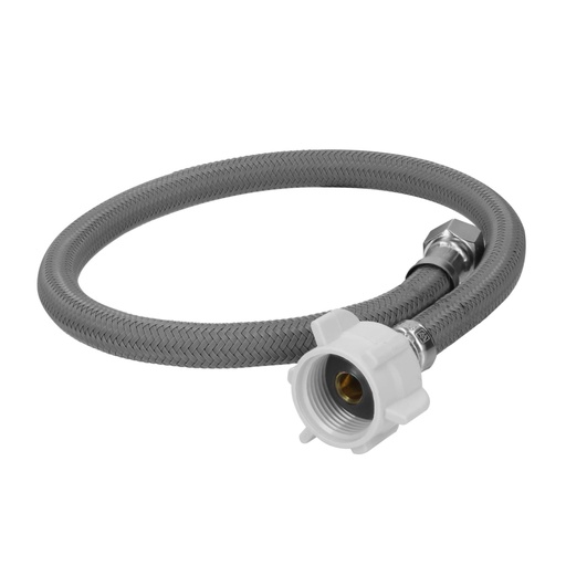 [45504] Manguera p/WC, vinilo gris, 3/8'x7/8' , 40cm, plástico/latón FWC-P40VL