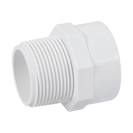 [45545] Adaptador macho de PVC de 1-1/4', FOSET PVC-614