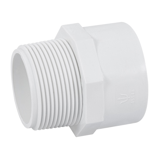 [45546] Adaptador macho de PVC de 1-1/2', FOSET PVC-615