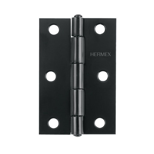 [45635] Bisagra rectangular 2-1/2' negra, HERMEX BR-256