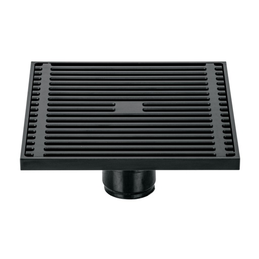 [45654] Resumidero cuadrado 6 x 6', latón, negro, FOSET RIVIERA RS-802M