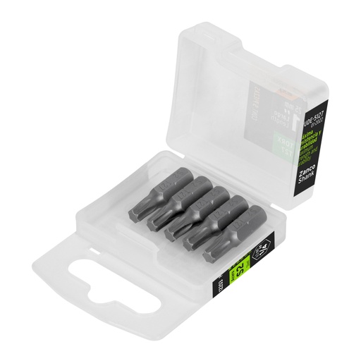 [12203] Estuche con 5 puntas torx T27 largo 1', Truper Expert PUDE-5127