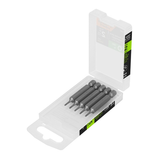 [12207] Estuche con 5 puntas torx T6 largo 2', Truper Expert PUDE-5206
