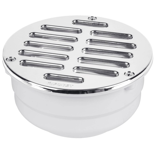 [46023] Coladera 5' universal,ABS,rejilla cromada 3 tornillos, FOSET COL-52