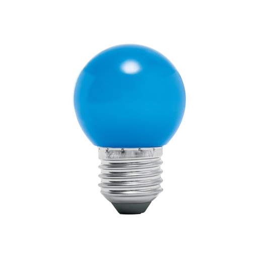 [46026] Foco LED 1 W, tipo globo G45, color azul, E26, VOLTECK LED-1AZ