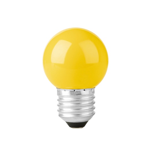 [46028] Foco LED 1 W, tipo globo G45, color amarillo, E26, VOLTECK LED-1AM