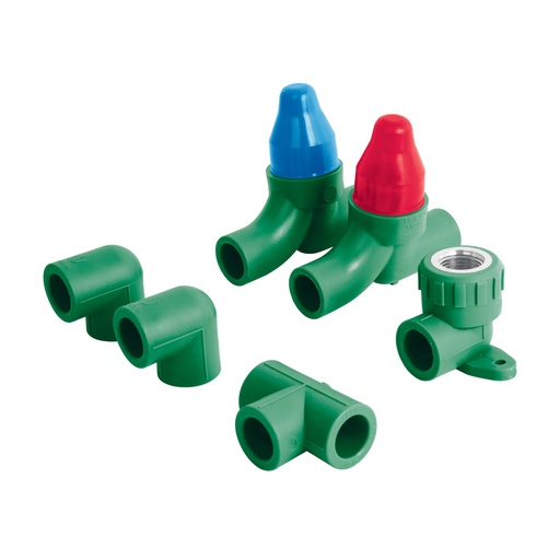 [46037] Kit de instalación p/regadera PPR 1/2' sin manerales, FOSET CV-KIT-B