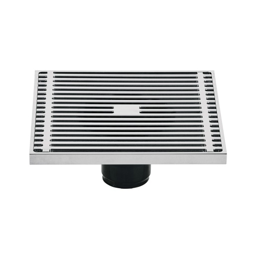 [46049] Resumidero cuadrado 6 x 6', latón, cromo, FOSET RIVIERA RS-802