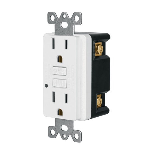 [46107] Contacto dúplex, falla a tierra GFCI (ICFT), Classic CODO-GFCI