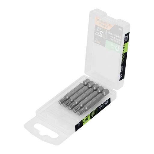 [12261] Estuche con 5 puntas torx T30 largo 2', TRUPER EXPERT PUDE-5230