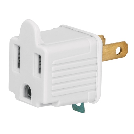 [46252] Bolsa con 2 adaptadores 3 a 2 blancos, VOLTECK AD-32B