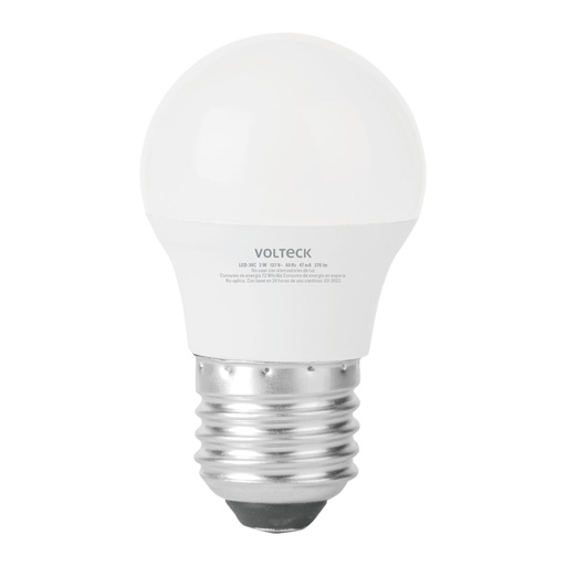[46276] Foco LED 3W (25W) A19, 3000K blanca cálida, 270 lm, blíster LED-30C