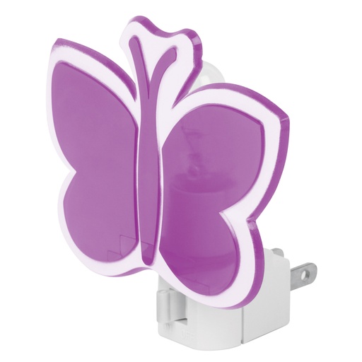 [46293] Luz de noche con lámpara E12, mariposa, VOLTECK LUZ-12