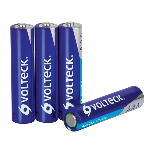 [46316] Blíster con 4 pilas alcalinas AAA, VOLTECK AL-AAA