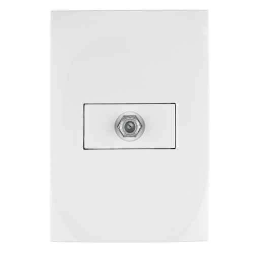 [46499] Placa armada con entrada TV, línea Oslo, color blanco PA-TV-OB