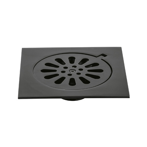 [46597] Resumidero cuadrado 6 x 6', latón, negro, FOSET AQUA RS-606M