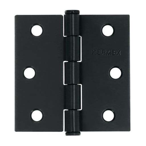 [46707] Bisagra cuadrada 2 1/2', negro mate, cabeza plana, HERMEX BC-256P