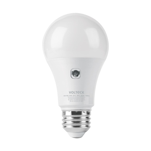 [46990] Foco LED 10W (75W) A19, sensor de luz, 6500K, VOLTECK LED-75SL