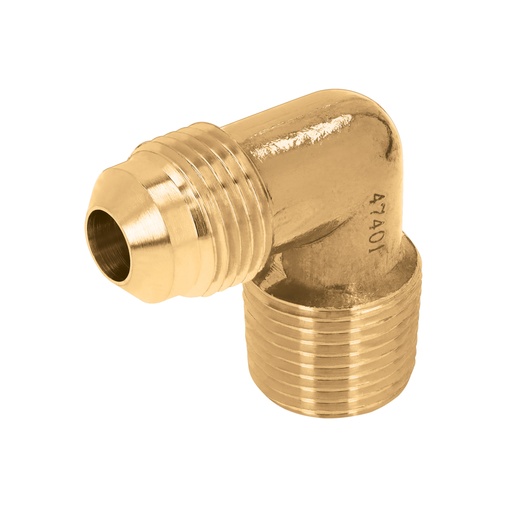 [47401] Codo terminal a 90° de latón 3/8 x 3/8', FOSET CLG-512