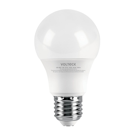 [47544] Foco LED 6W (40W) A19, 6500K blanca fría, 440 lm, caja LED-40FC