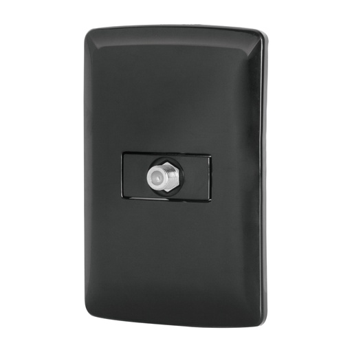 [47602] Placa armada con conexión para TV, negro, línea Italiana PA-TV-IN