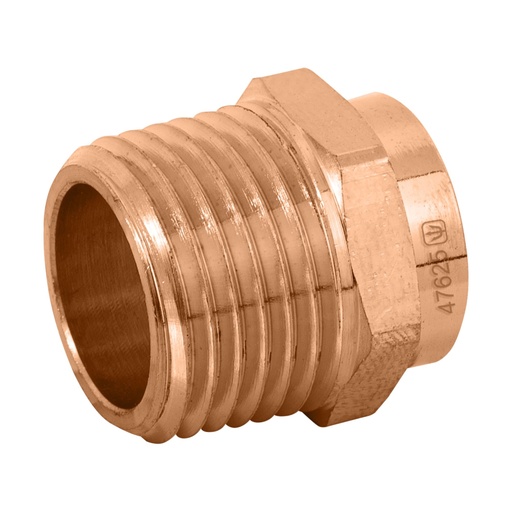 [47625] Conector de cobre de rosca exterior 1/2', FOSET BASIC CC-611B