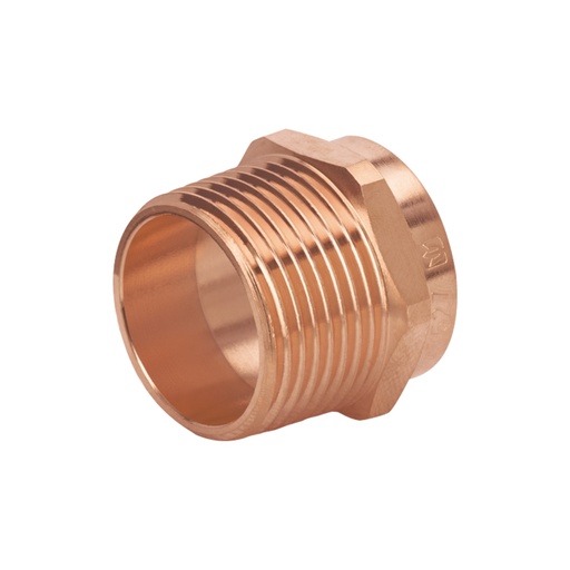 [47627] Conector de cobre de rosca exterior 1', FOSET BASIC CC-613B