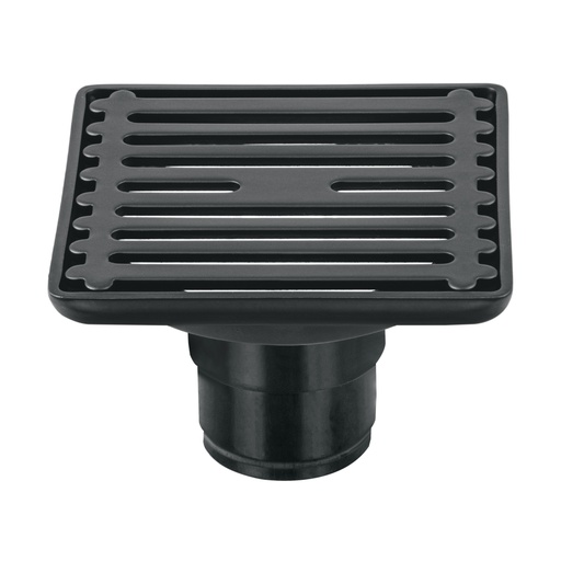 [47650] Resumidero cuadrado 4' x 4', acero inoxidable, negro, AQUA RS-701M