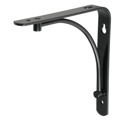 [47694] Ménsula reforzada negra 6 x 6', diseño alambrón, FIERO MED-6NA