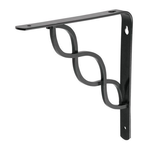 [47701] Ménsula reforzada negra 8 x 8', diseño trenza, FIERO MED-8NT