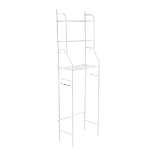 [47907] Mueble organizador blanco para baño con 3 repisas, FOSET OWC-3