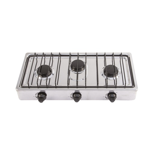 [47920] Parrilla de gas de sobreponer 3 quemadores, inox, FOSET PAGA-3X