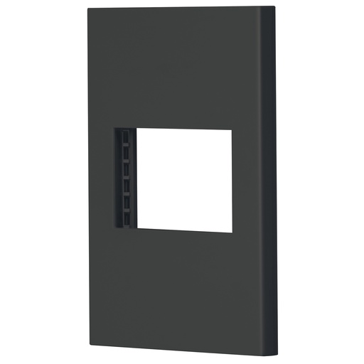 [47984] Placa 1 ventana, 1.5 módulos, línea Española, color negro PPSE15-EN